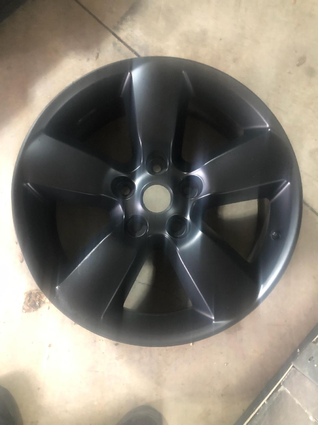 Red custom wheel finish
